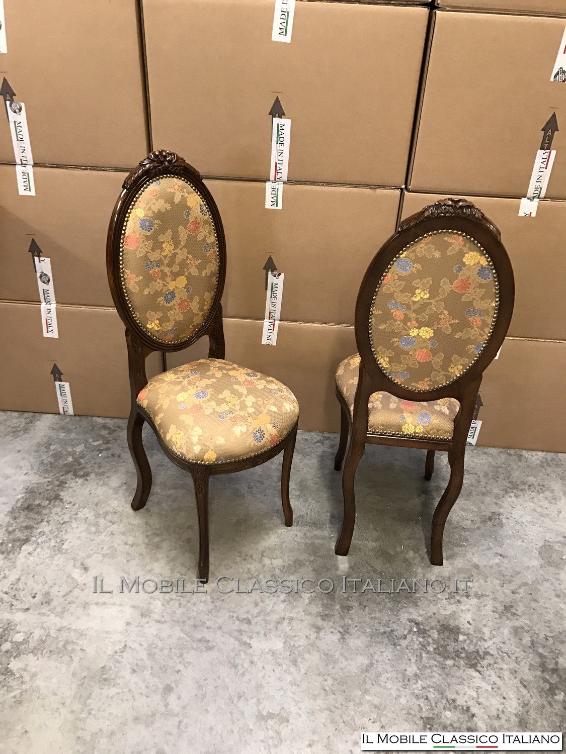 Sedia classica legno imbottita personalizzata